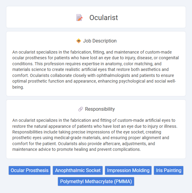 Ocularist Job Description and Career Detail
