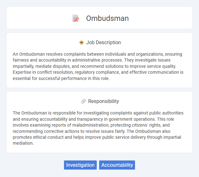 Ombudsman Job Description and Career Detail
