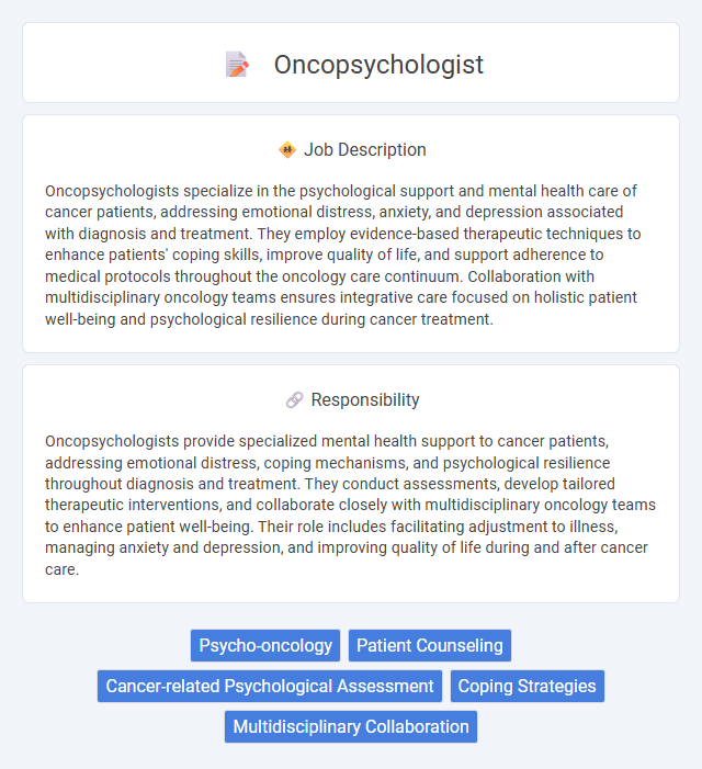 Oncopsychologist Job Description and Career Detail