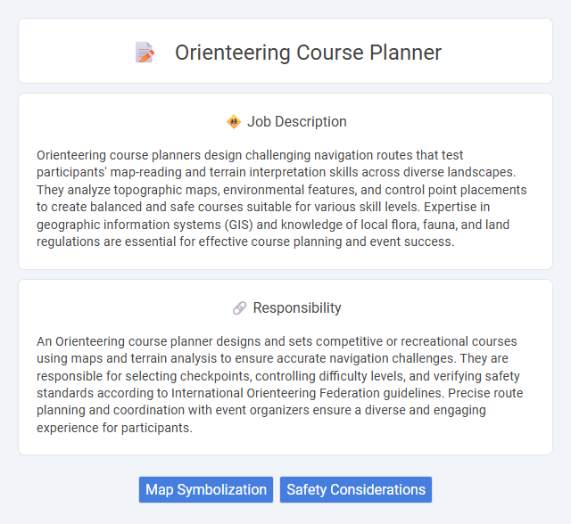 Orienteering Course Planner Job Description and Career Detail