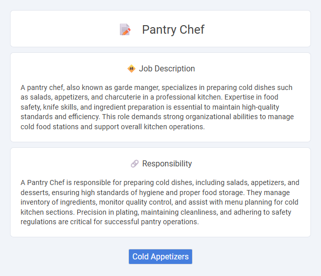 Pantry Chef Job Description and Career Detail