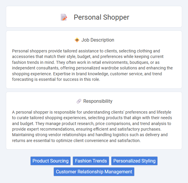 Personal Shopper Job Description and Career Detail
