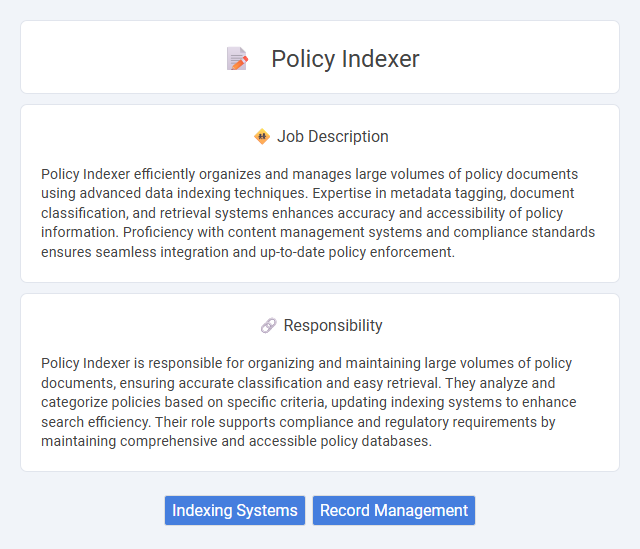 Policy Indexer Job Description and Career Detail