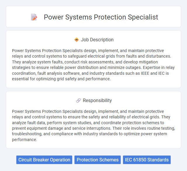 Power Systems Protection Specialist Job Description and Career Detail