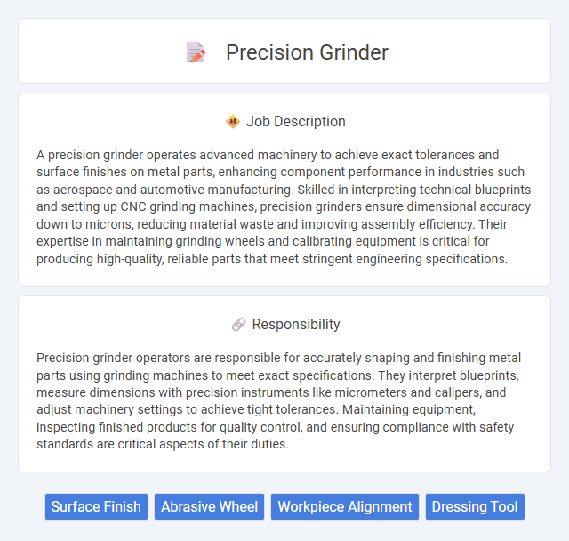 Precision Grinder Job Description and Career Detail