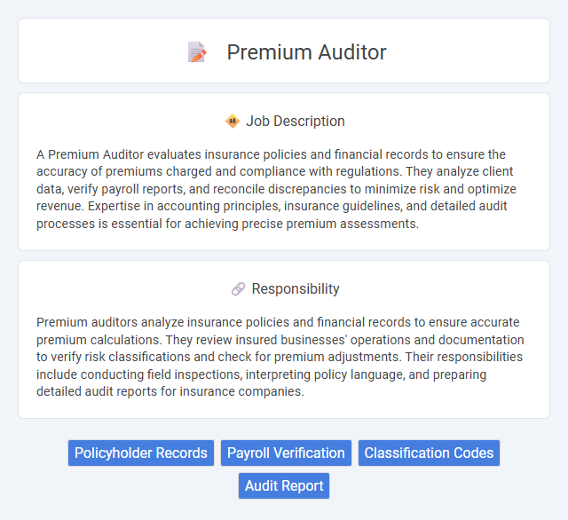 Premium Auditor Job Description and Career Detail