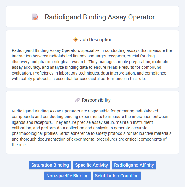 Radioligand Binding Assay Operator Job Description and Career Detail