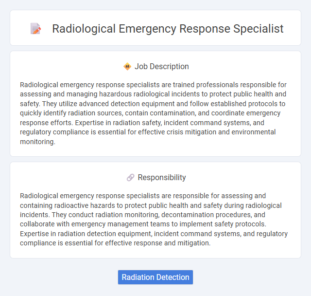 Radiological Emergency Response Specialist Job Description and Career Detail