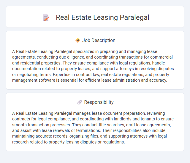 Real Estate Leasing Paralegal Job Description and Career Detail