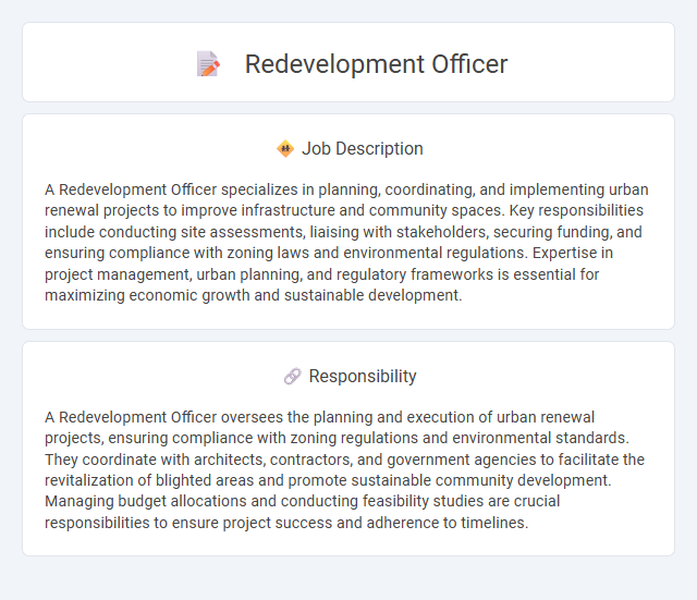 Redevelopment Officer Job Description and Career Detail