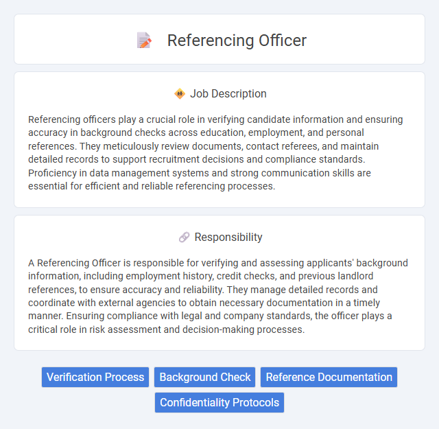 Referencing Officer Job Description and Career Detail