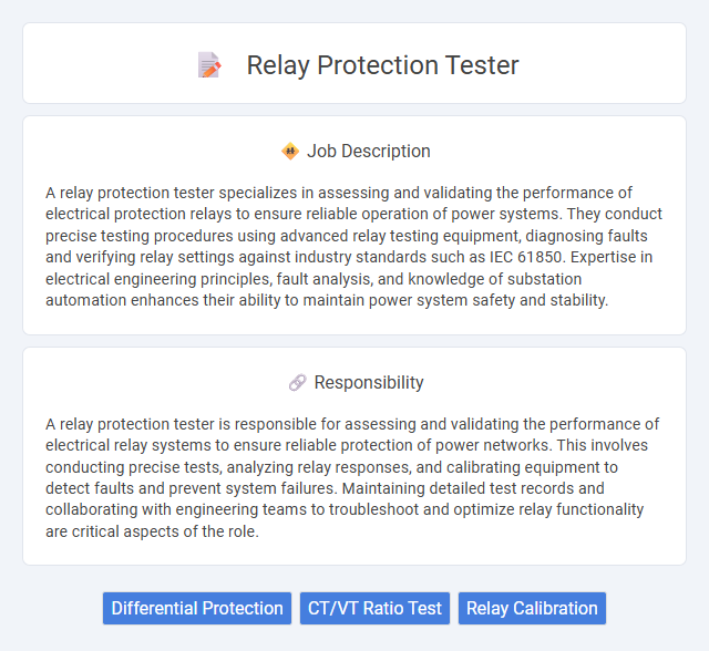 Relay Protection Tester Job Description and Career Detail