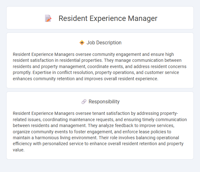 Resident Experience Manager Job Description and Career Detail