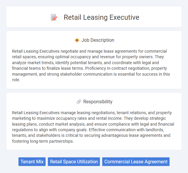 Retail Leasing Executive Job Description and Career Detail