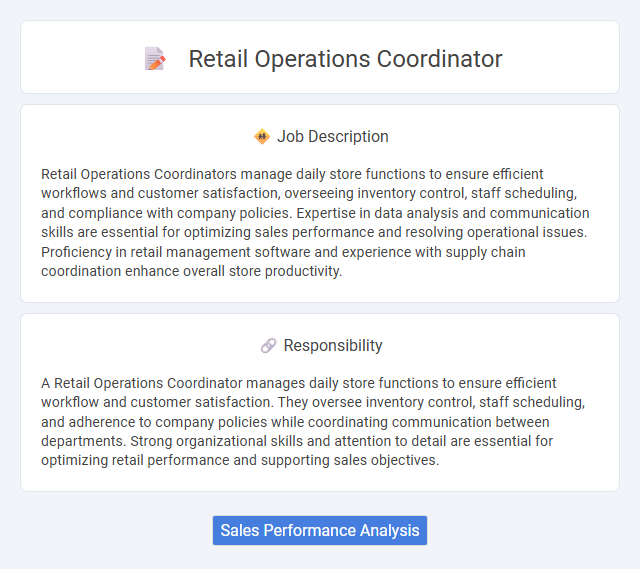 Retail Operations Coordinator Job Description and Career Detail