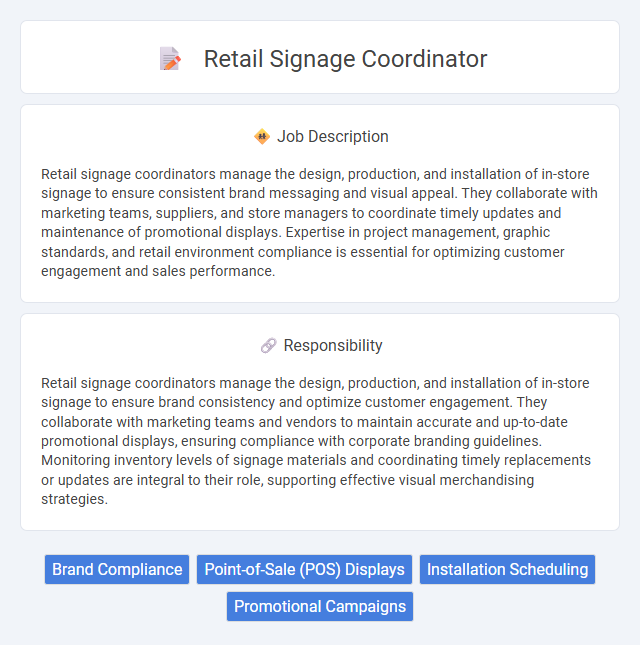 Retail Signage Coordinator Job Description and Career Detail