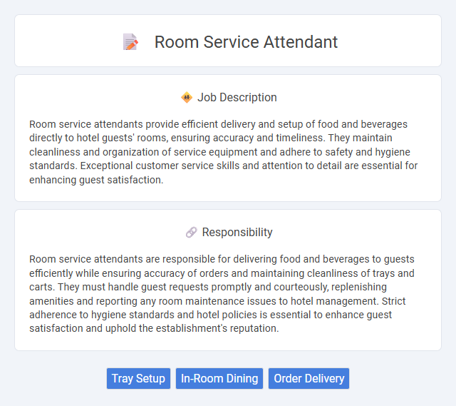 Room Service Attendant Job Description and Career Detail