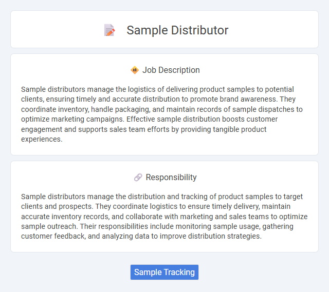 Sample Distributor Job Description and Career Detail