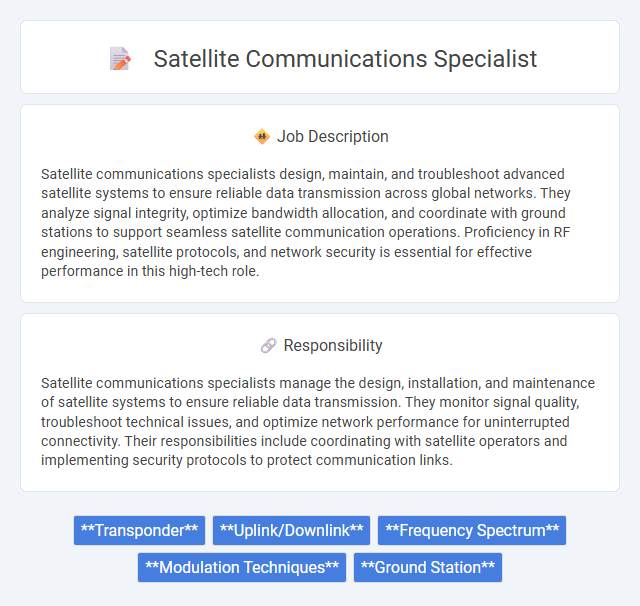 Satellite Communications Specialist Job Description and Career Detail