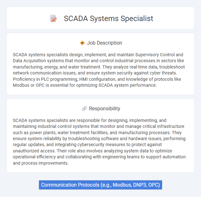 Scada Systems Specialist Job Description and Career Detail