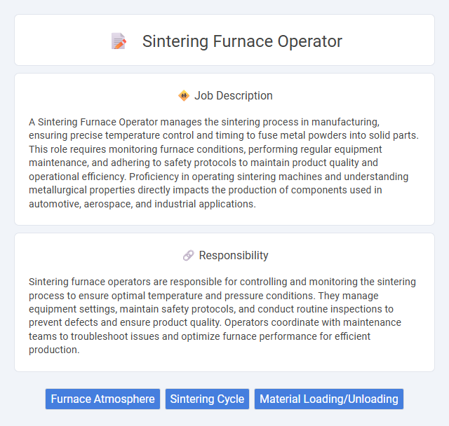 Sintering Furnace Operator Job Description and Career Detail