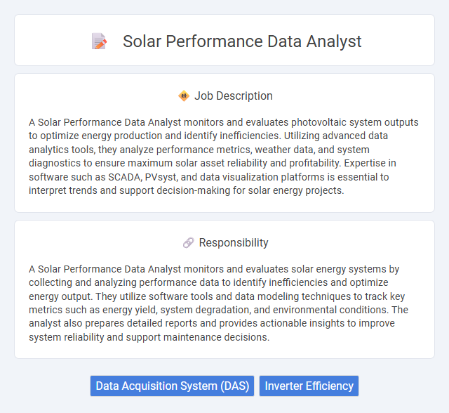 Solar Performance Data Analyst Job Description and Career Detail