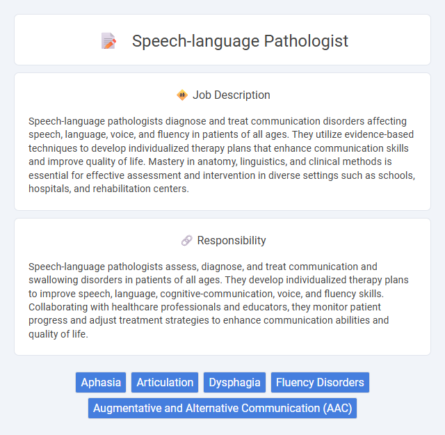 Speech-Language Pathologist Job Description and Career Detail