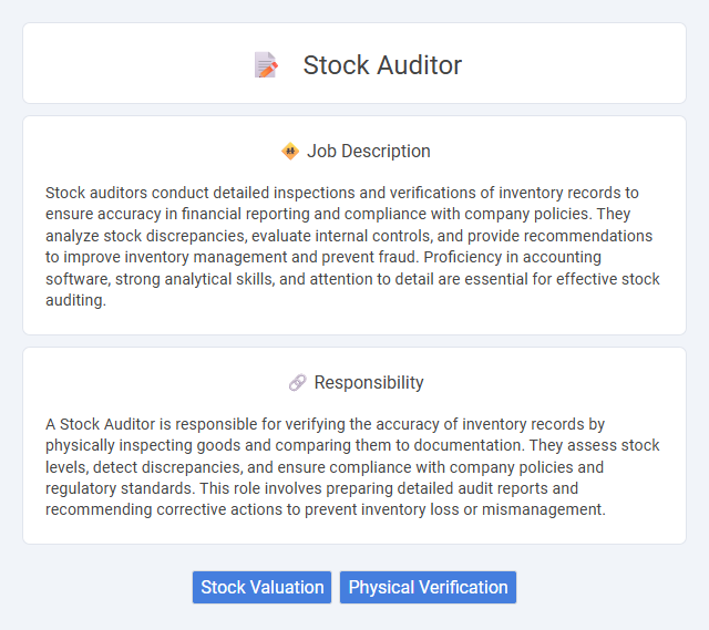 Stock Auditor Job Description and Career Detail