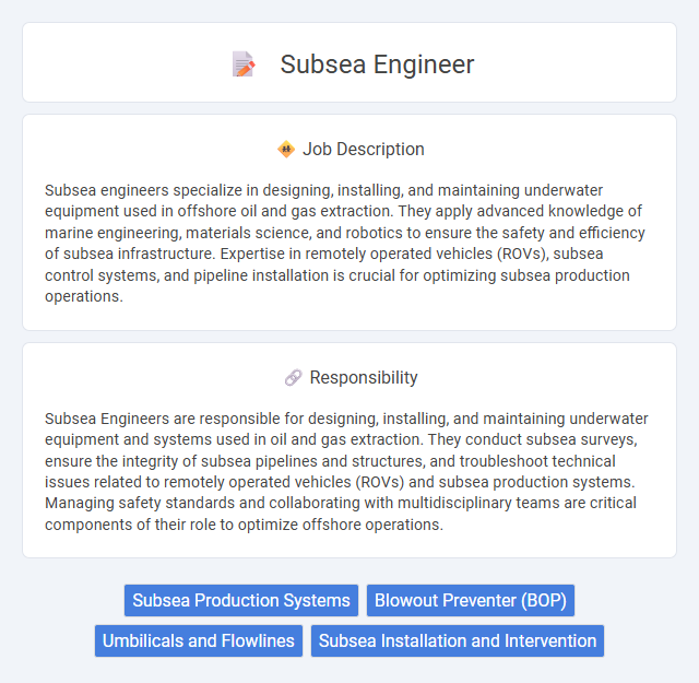 Subsea Engineer Job Description and Career Detail