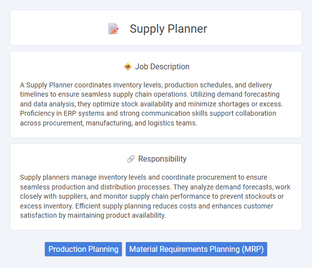 Supply Planner Job Description and Career Detail