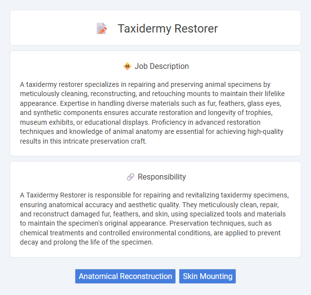 Taxidermy Restorer Job Description and Career Detail