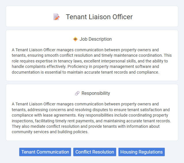 Tenant Liaison Officer Job Description and Career Detail