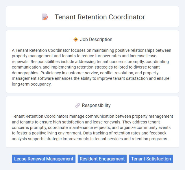 Tenant Retention Coordinator Job Description and Career Detail