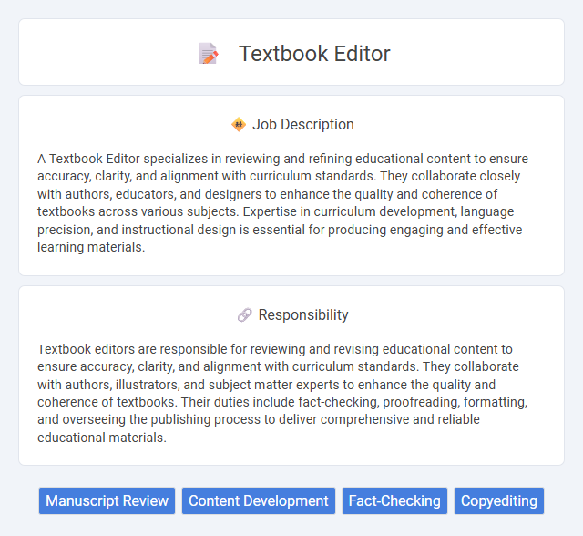 Textbook Editor Job Description and Career Detail