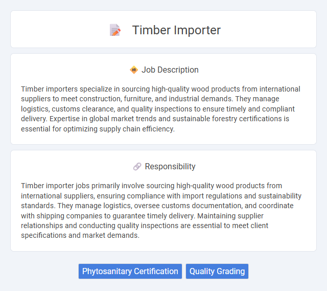 Timber Importer Job Description and Career Detail