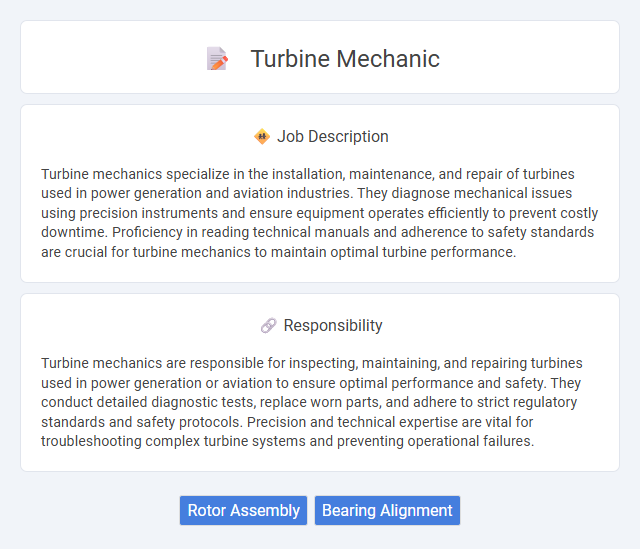 Turbine Mechanic Job Description and Career Detail