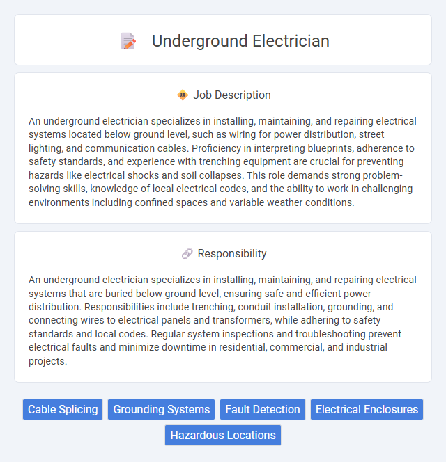 Underground Electrician Job Description and Career Detail