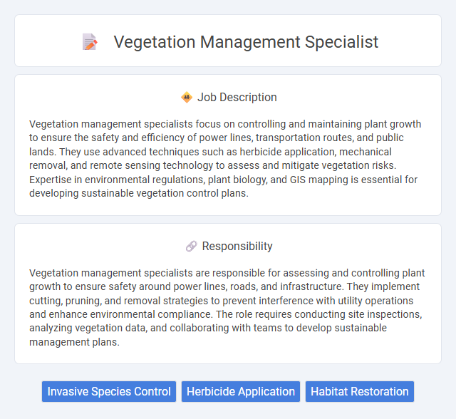 Vegetation Management Specialist Job Description and Career Detail