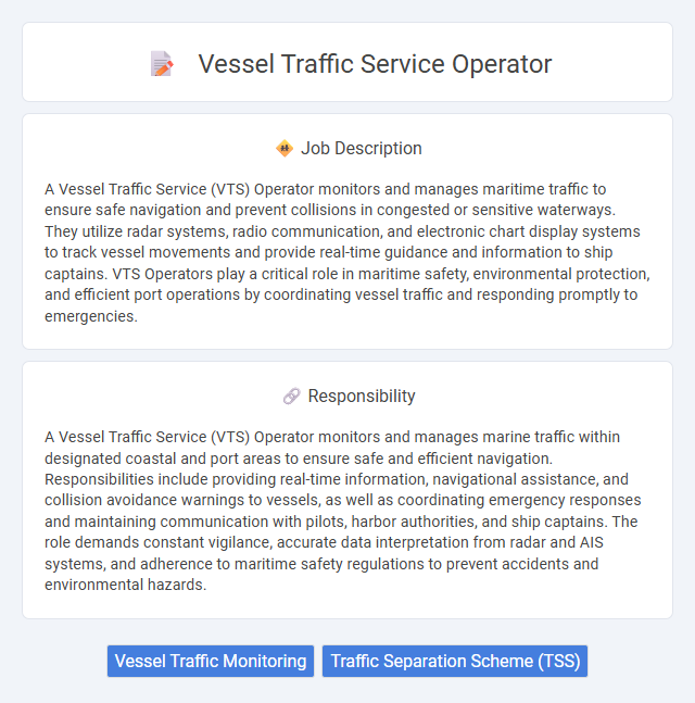 Vessel Traffic Service Operator Job Description and Career Detail