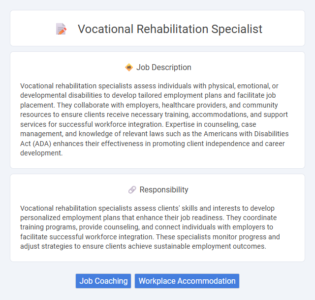 Vocational Rehabilitation Specialist Job Description and Career Detail