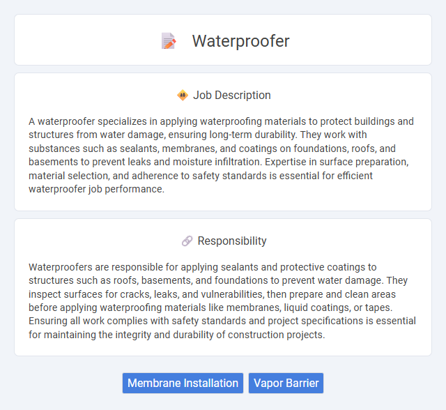 Waterproofer Job Description and Career Detail