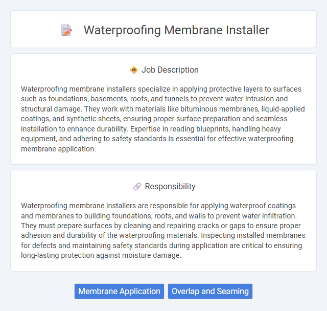 Waterproofing Membrane Installer Job Description and Career Detail