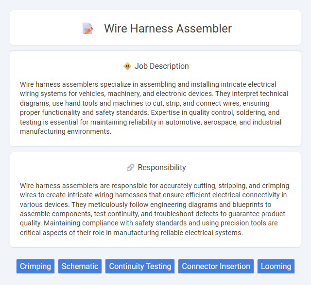 Wire Harness Assembler Job Description and Career Detail