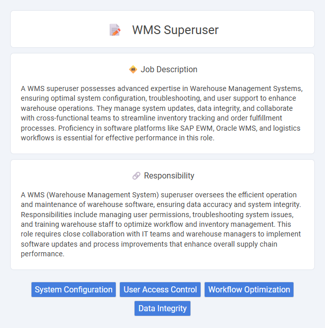 Wms Superuser Job Description and Career Detail