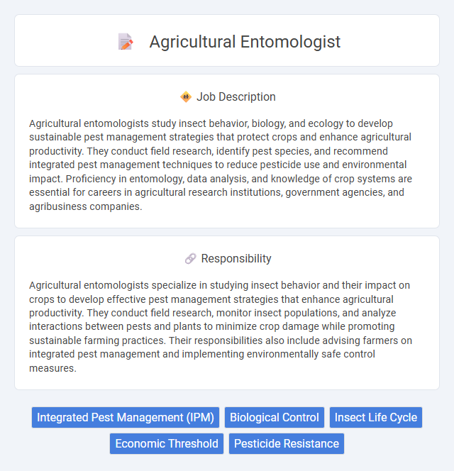 Agricultural Entomologist Job Description and Career Detail