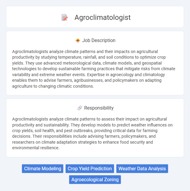 Agroclimatologist Job Description and Career Detail