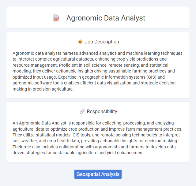 Agronomic Data Analyst Job Description and Career Detail