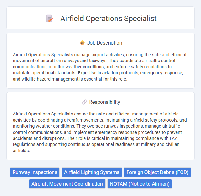 Airfield Operations Specialist Job Description and Career Detail