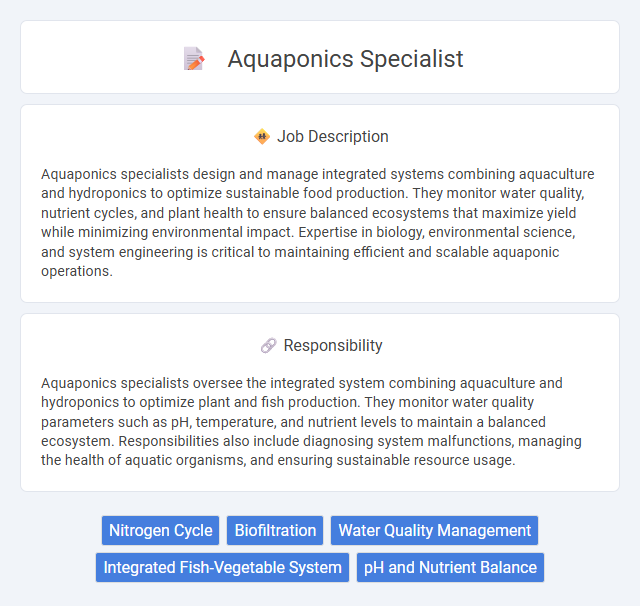 Aquaponics Specialist Job Description and Career Detail