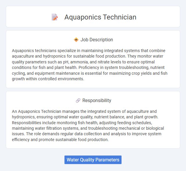 Aquaponics Technician Job Description and Career Detail